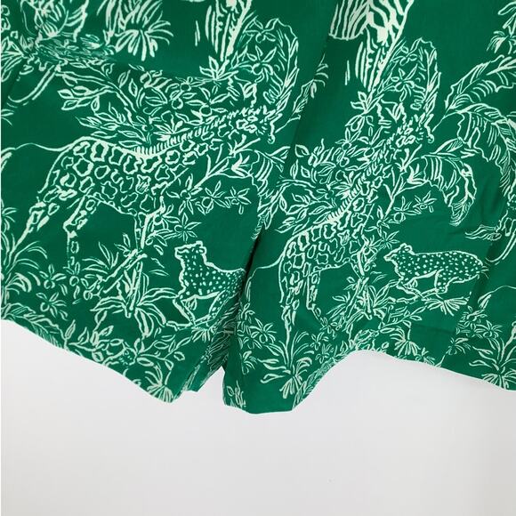 Lilly Pulitzer Womens 10 Fiddle Leaf Green Sheldrake Romper Belted Summer K22-7 - Picture 5 of 12